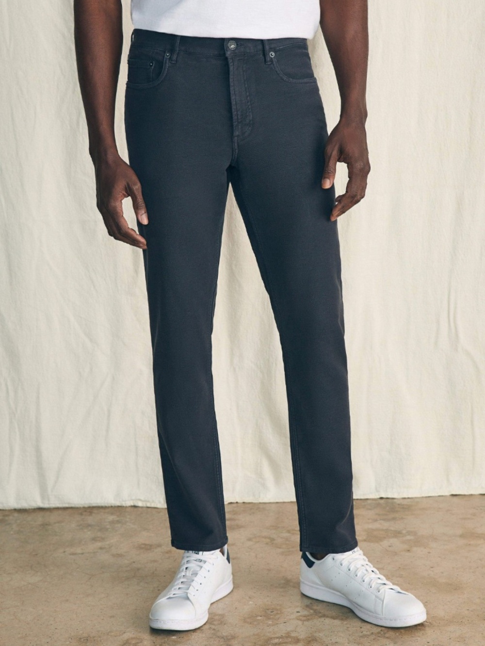 Faherty Men's Stretch Terry 5-Pocket Pant Onyx Black Size 32 x 32